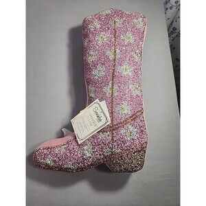 NEW Sparkles Home pink floral cowgirl boot accent pillow taylor swift western